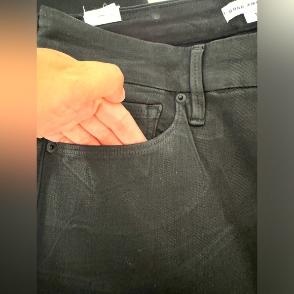 NWT Good American Coated Straight Leg Jeans, Size 15 (32 inch waist) - Picture 14 of 14